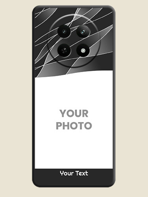 Custom Mixed Wave Lines - Photo on Space Black Soft Matte Mobile Cover - Realme C65 5G - alternate view