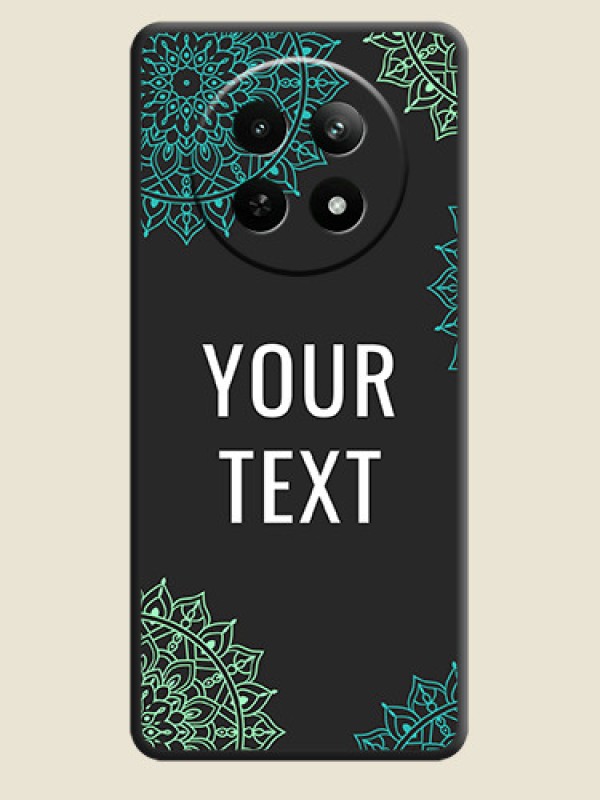 Custom Your Name with Floral Design on Space Black Custom Soft Matte Back Cover - Realme C65 5G - alternate view