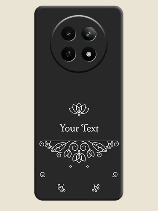 Custom Lotus Garden Custom Text On Space Black Personalized Soft Matte Phone Covers - Realme C65 5G - alternate view