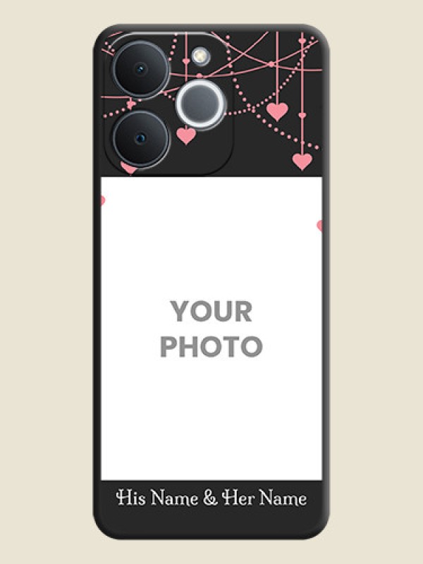 Custom Pink Love Hangings with Text On Space Black Custom Soft Matte Mobile Back Cover - Realme C71 4G - alternate view