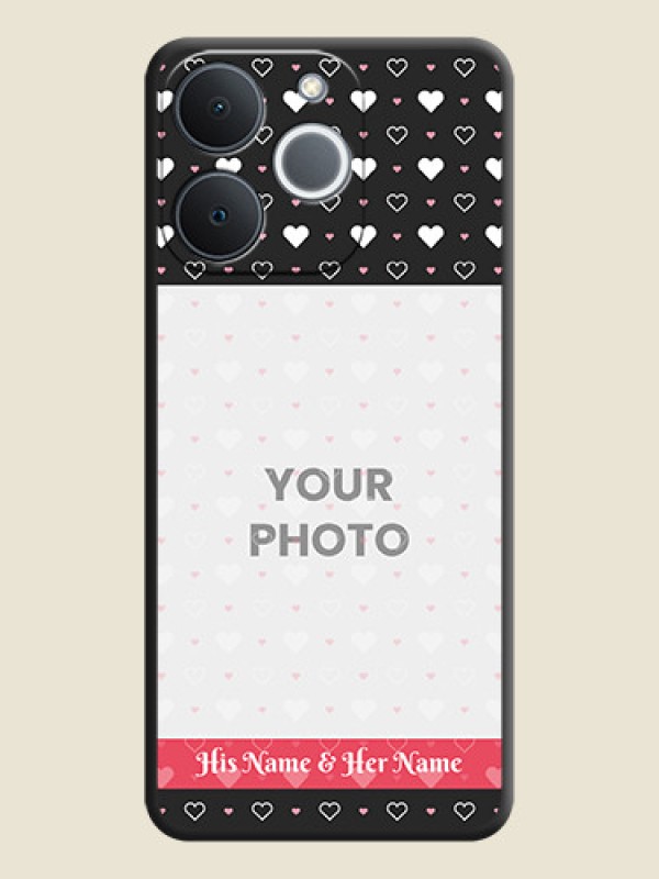 Custom White Color Love Symbols with Text Design on Photo On Space Black Custom Soft Matte Mobile Back Cover - Realme C71 4G - alternate view