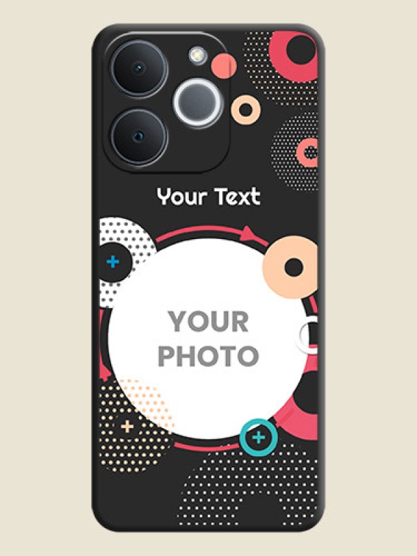 Custom Multicoloured Round Image On Space Black Custom Soft Matte Mobile Back Cover - Realme C71 4G - alternate view