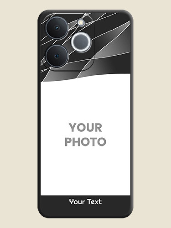 Custom Mixed Wave Lines on Photo On Space Black Custom Soft Matte Mobile Back Cover - Realme C71 4G - alternate view