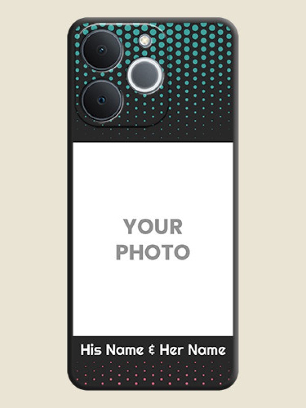 Custom Faded Dots with Grunge Photo Frame and Text On Space Black Custom Soft Matte Mobile Back Cover - Realme C71 4G - alternate view
