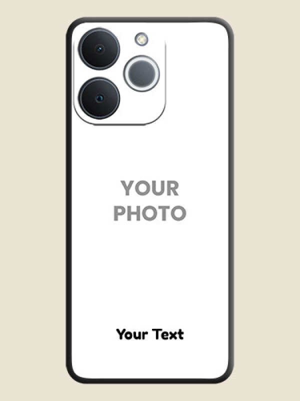 Custom Full Single Pic Upload With Text On Space Black Custom Soft Matte Mobile Back Cover - Realme C71 4G - alternate view