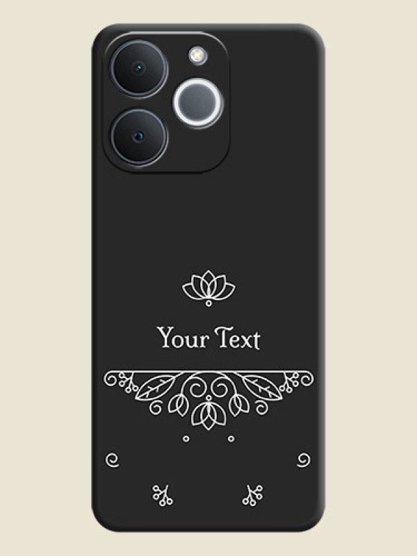 Custom Lotus Garden Custom Text On Space Black Custom Soft Matte Mobile Back Cover - Realme C71 4G - alternate view