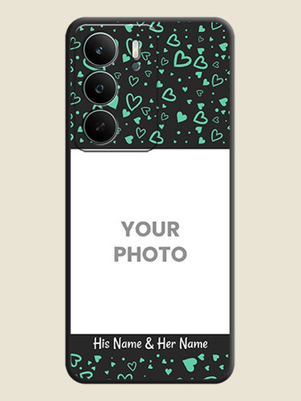 Custom Sea Green Indefinite Love Pattern on Photo On Space Black Custom Soft Matte Mobile Back Cover - Realme C71 5G - alternate view