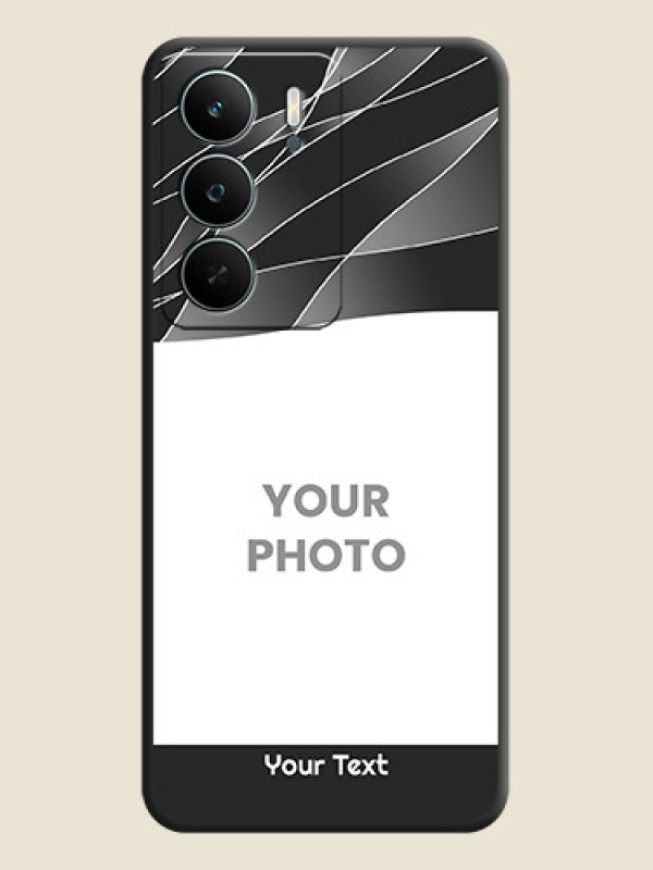 Custom Mixed Wave Lines on Photo On Space Black Custom Soft Matte Mobile Back Cover - Realme C71 5G - alternate view