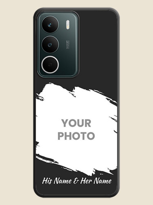 Custom Grunge Brush Strokes on Photo On Space Black Custom Soft Matte Mobile Back Cover - Realme C75 5G - alternate view