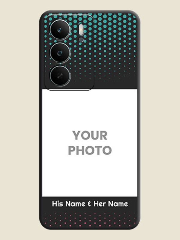 Custom Faded Dots with Grunge Photo Frame and Text On Space Black Custom Soft Matte Mobile Back Cover - Realme C75 5G - alternate view