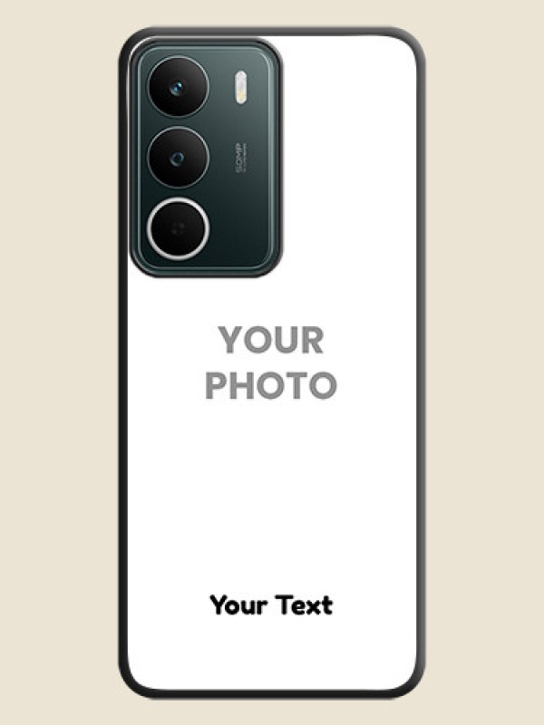 Custom Full Single Pic Upload With Text On Space Black Custom Soft Matte Mobile Back Cover - Realme C75 5G - alternate view