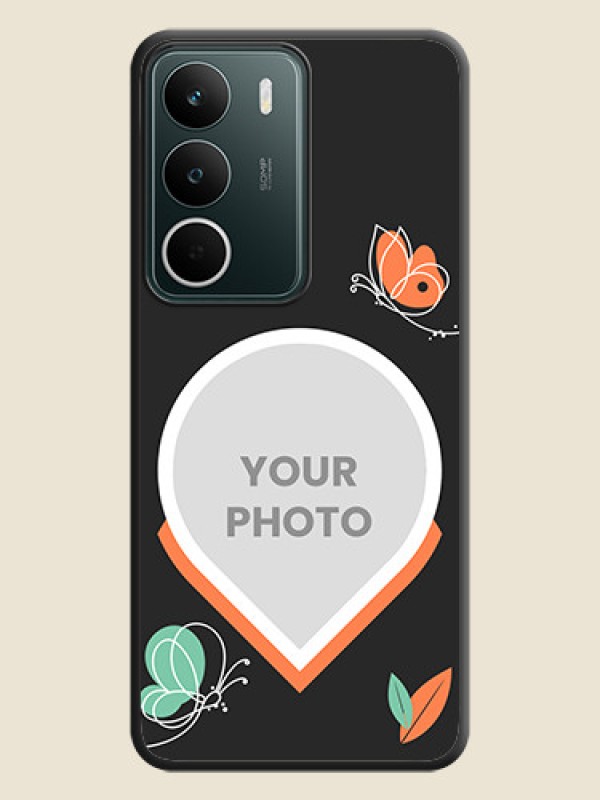 Custom Upload Pic With Simple Butterly Design On Space Black Custom Soft Matte Mobile Back Cover - Realme C75 5G - alternate view