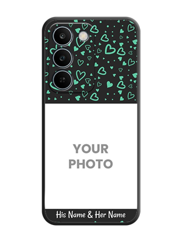 Custom Sea Green Indefinite Love Pattern on Photo On Space Black Custom Soft Matte Mobile Back Cover - Realme C83 5G - alternate view