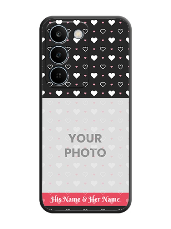 Custom White Color Love Symbols with Text Design on Photo On Space Black Custom Soft Matte Mobile Back Cover - Realme C83 5G - alternate view