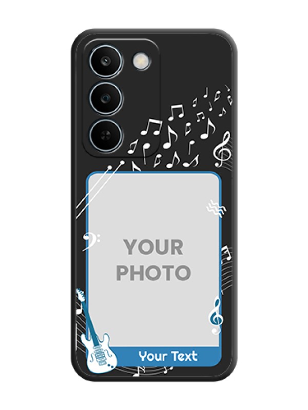 Custom Musical Theme Design with Text on Photo On Space Black Custom Soft Matte Mobile Back Cover - Realme C83 5G - alternate view