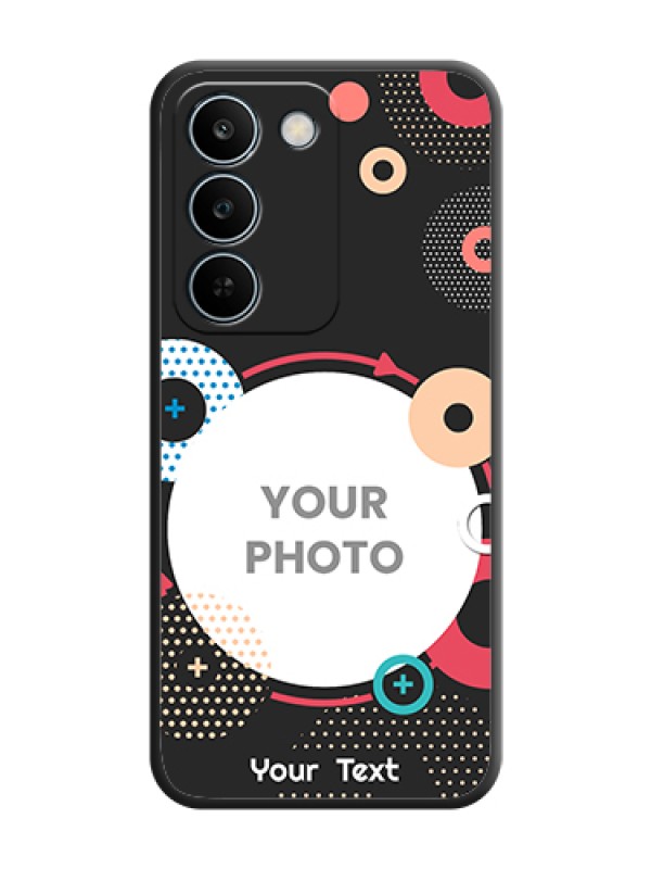 Custom Multicoloured Round Image On Space Black Custom Soft Matte Mobile Back Cover - Realme C83 5G - alternate view