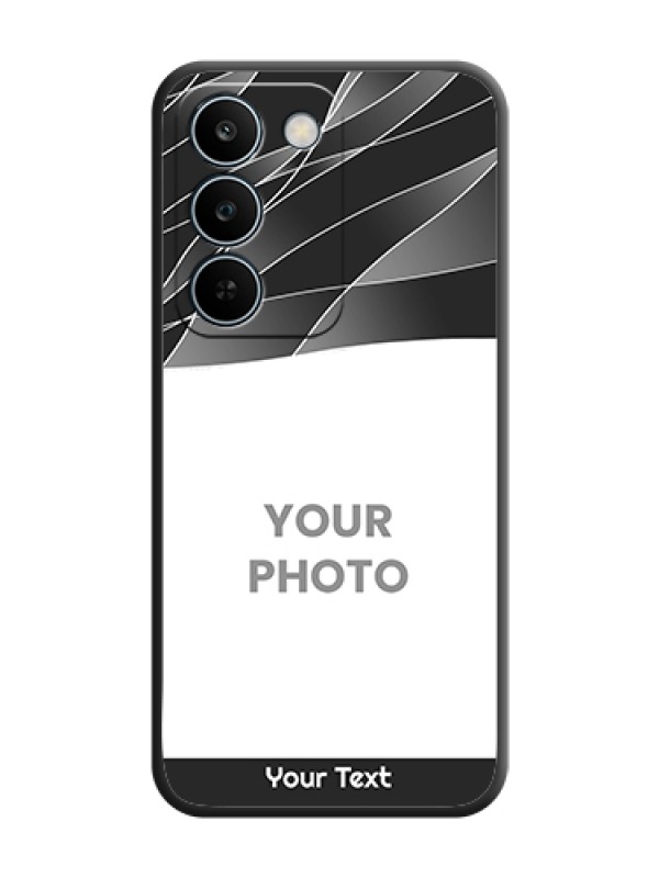 Custom Mixed Wave Lines on Photo On Space Black Custom Soft Matte Mobile Back Cover - Realme C83 5G - alternate view