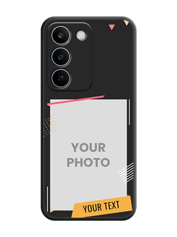 Custom Photo Frame with Triangle Small Dots on Photo On Space Black Custom Soft Matte Mobile Back Cover - Realme C83 5G - alternate view