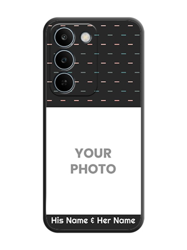 Custom Line Pattern Design with Text On Space Black Custom Soft Matte Mobile Back Cover - Realme C83 5G - alternate view