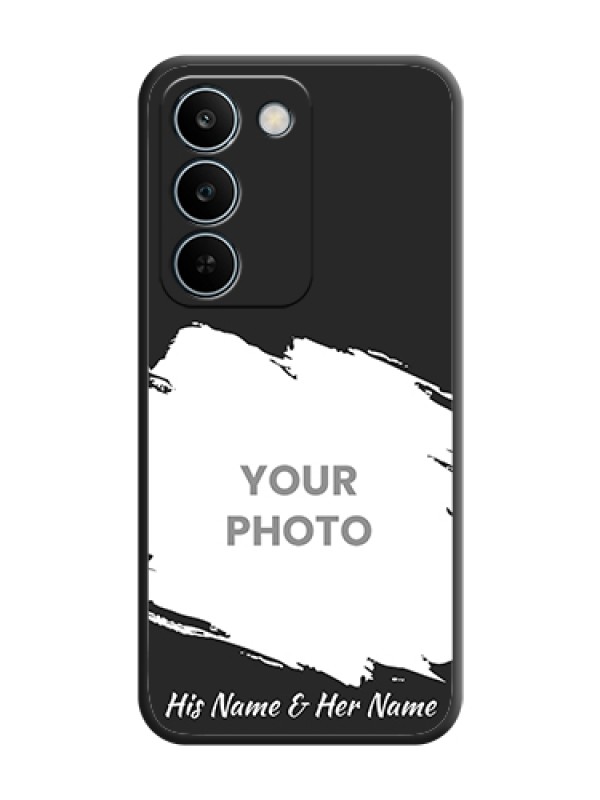 Custom Grunge Brush Strokes on Photo On Space Black Custom Soft Matte Mobile Back Cover - Realme C83 5G - alternate view