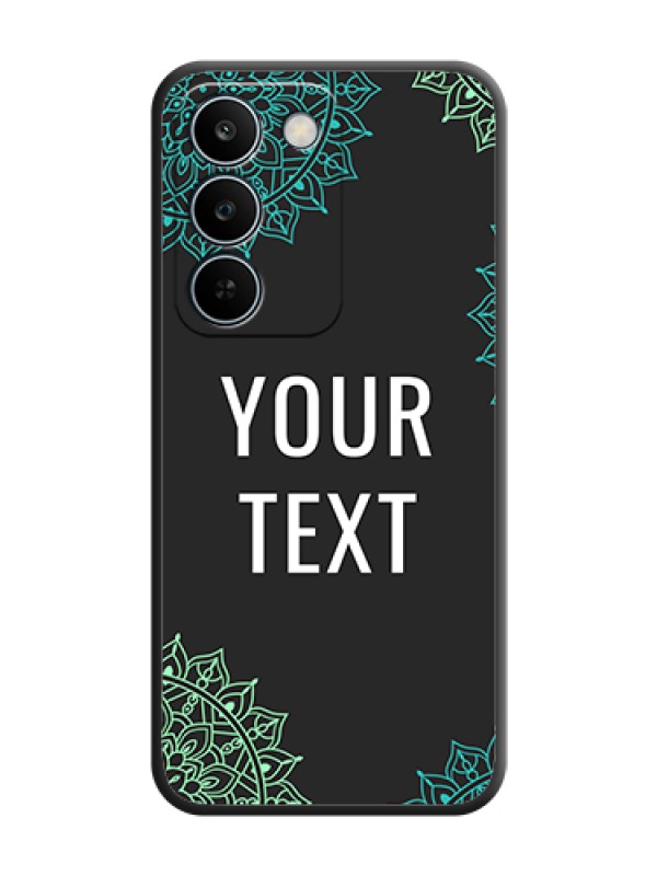 Custom Your Name with Floral Design On Space Black Custom Soft Matte Mobile Back Cover - Realme C83 5G - alternate view