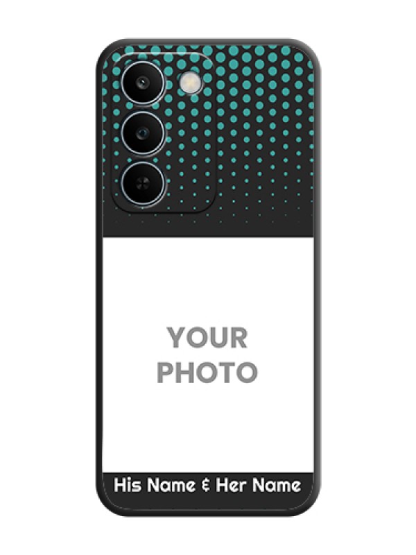 Custom Faded Dots with Grunge Photo Frame and Text On Space Black Custom Soft Matte Mobile Back Cover - Realme C83 5G - alternate view