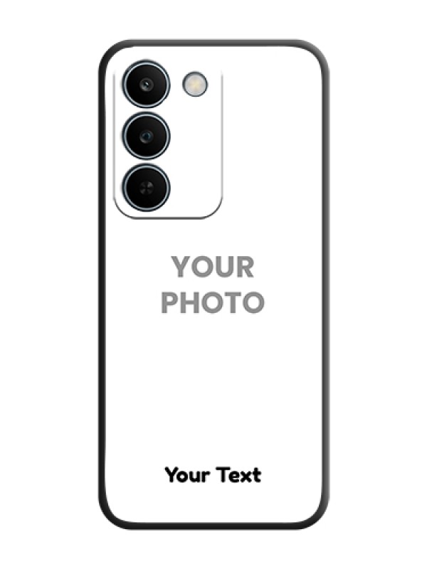 Custom Full Single Pic Upload With Text On Space Black Custom Soft Matte Mobile Back Cover - Realme C83 5G - alternate view