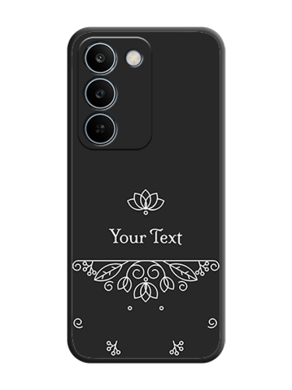 Custom Lotus Garden Custom Text On Space Black Custom Soft Matte Mobile Back Cover - Realme C83 5G - alternate view