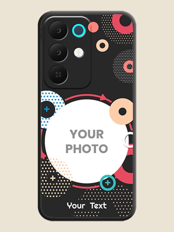 Custom Multicoloured Round Image On Space Black Custom Soft Matte Mobile Back Cover - Realme C85 5G - alternate view