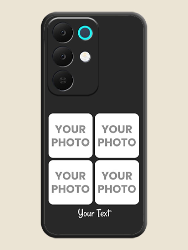 Custom Floral Art with 6 Image Holder on Photo On Space Black Custom Soft Matte Mobile Back Cover - Realme C85 5G - alternate view