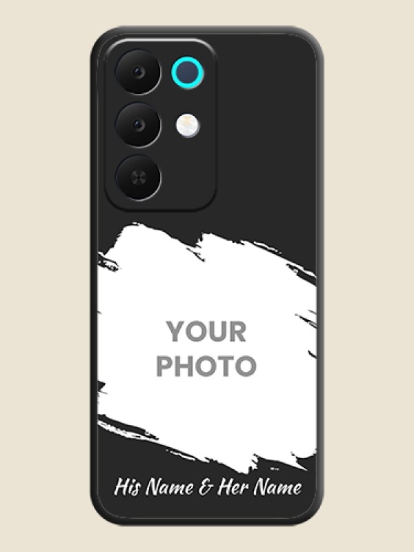 Custom Grunge Brush Strokes on Photo On Space Black Custom Soft Matte Mobile Back Cover - Realme C85 5G - alternate view