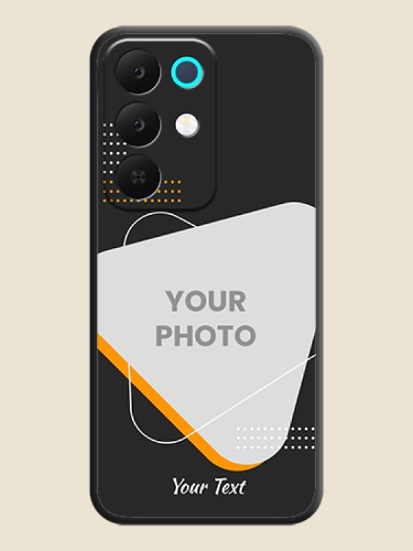 Custom Yellow Triangle on Photo On Space Black Custom Soft Matte Mobile Back Cover - Realme C85 5G - alternate view
