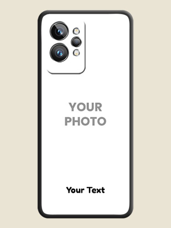 Custom Full Single Pic Upload With Text On Space Black Personalized Soft Matte Phone Covers -Realme Gt 2 Pro 5G - alternate view