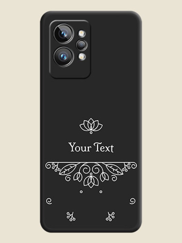 Custom Lotus Garden Custom Text On Space Black Personalized Soft Matte Phone Covers -Realme Gt 2 Pro 5G - alternate view