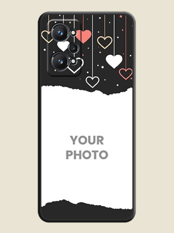 Custom Love Hangings with Splash Wave Picture on Space Black Custom Soft Matte Phone Back Cover - Realme GT 2 - alternate view