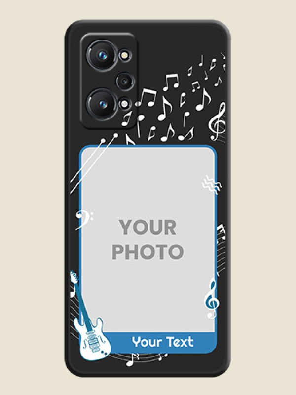Custom Musical Theme Design with Text on Photo on Space Black Soft Matte Mobile Case - Realme GT 2 - alternate view