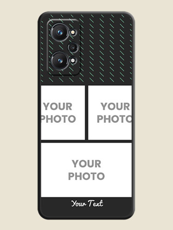 Custom Cross Dotted Pattern with 2 Image Holder  on Personalised Space Black Soft Matte Cases - Realme GT 2 - alternate view