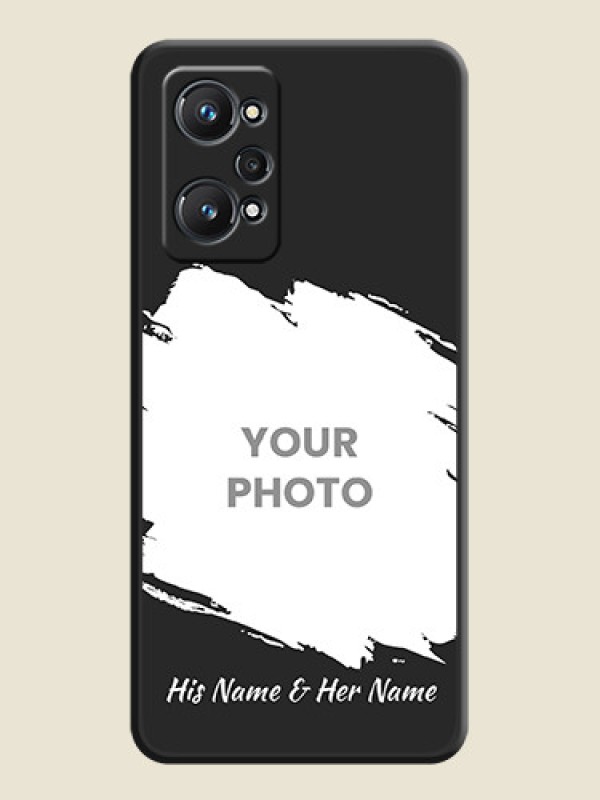 Custom Grunge Brush Strokes on Photo on Space Black Soft Matte Back Cover - Realme GT 2 - alternate view