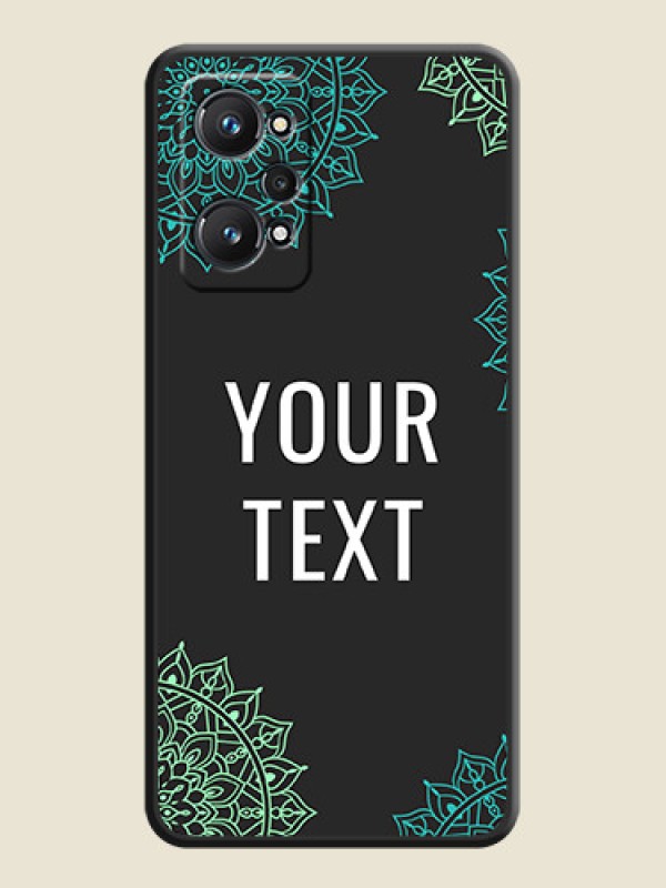 Custom Your Name with Floral Design on Space Black Custom Soft Matte Back Cover - Realme GT 2 - alternate view