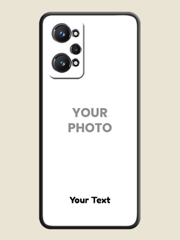 Custom Full Single Pic Upload With Text On Space Black Personalized Soft Matte Phone Covers -Realme Gt 2 - alternate view