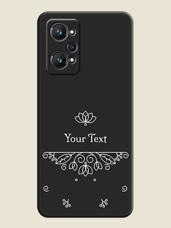 Custom Lotus Garden Custom Text On Space Black Personalized Soft Matte Phone Covers -Realme Gt 2 - alternate view