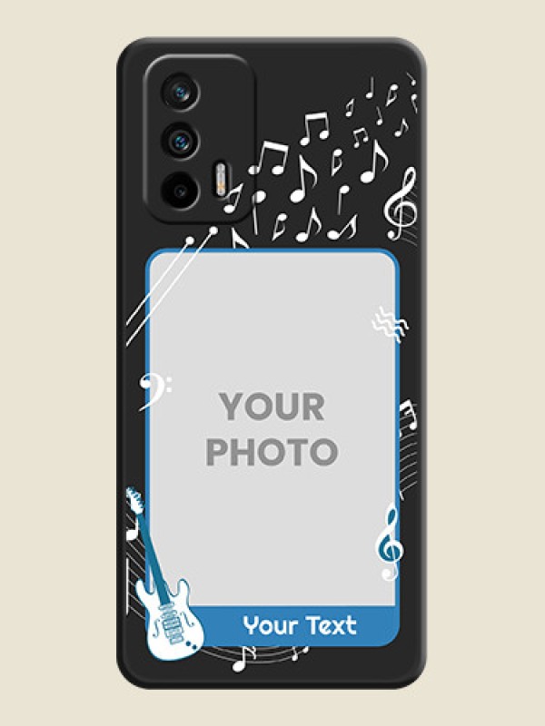 Custom Musical Theme Design with Text on Photo on Space Black Soft Matte Mobile Case - Realme GT 5G - alternate view