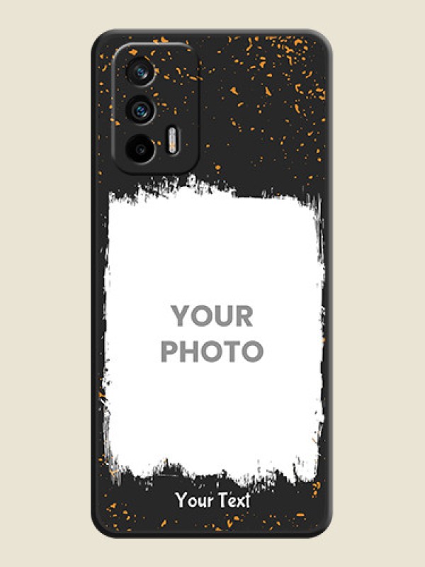Custom Spray Free Design on Photo on Space Black Soft Matte Phone Cover - Realme GT 5G - alternate view