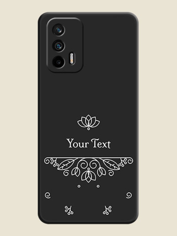 Custom Lotus Garden Custom Text On Space Black Personalized Soft Matte Phone Covers -Realme Gt 5G - alternate view