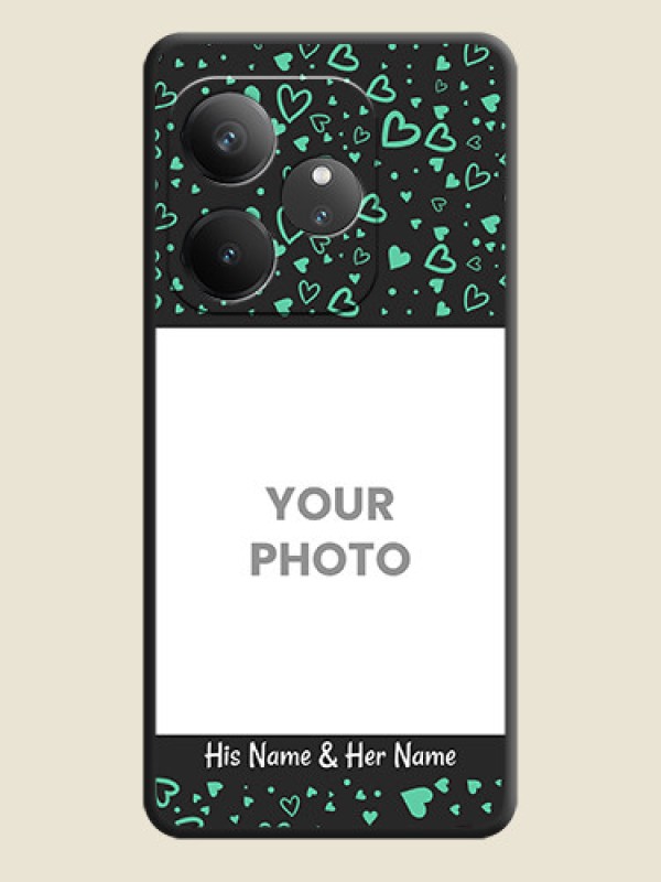 Custom Sea Green Indefinite Love Pattern on Photo On Space Black Custom Soft Matte Mobile Back Cover - Realme GT 6 - alternate view