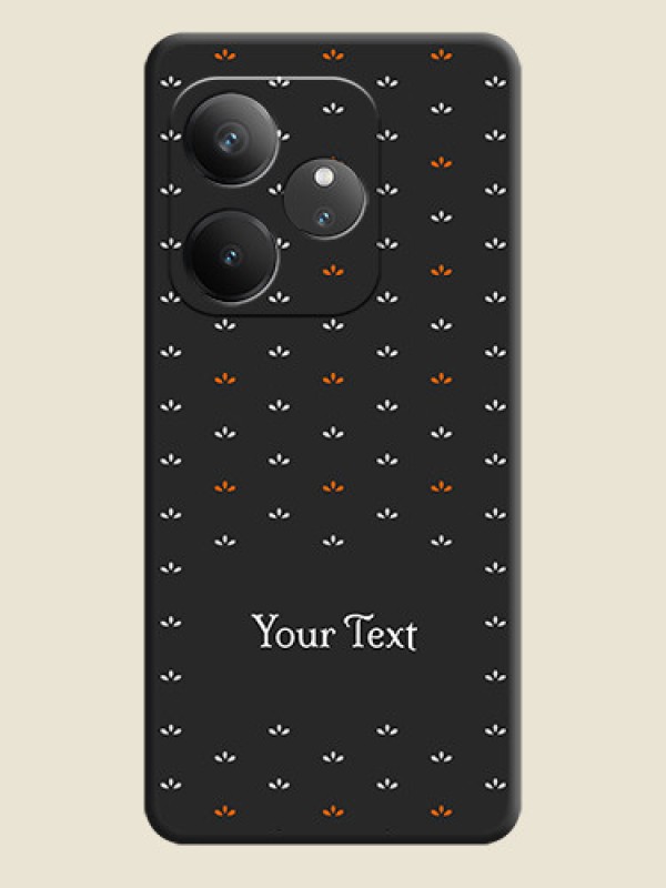 Custom Simple Pattern With Custom Text On Space Black Custom Soft Matte Mobile Back Cover - Realme GT 6 - alternate view