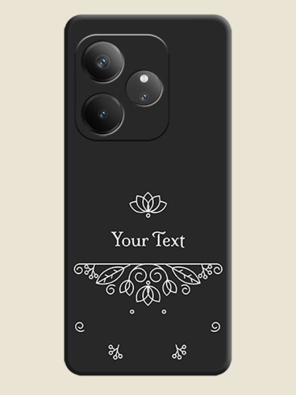 Custom Lotus Garden Custom Text On Space Black Custom Soft Matte Mobile Back Cover - Realme GT 6 - alternate view