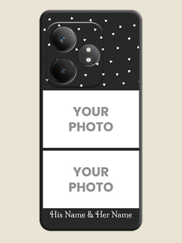 Custom Miniature Love Symbols with Name On Space Black Custom Soft Matte Mobile Back Cover - Realme GT 6T 5G - alternate view