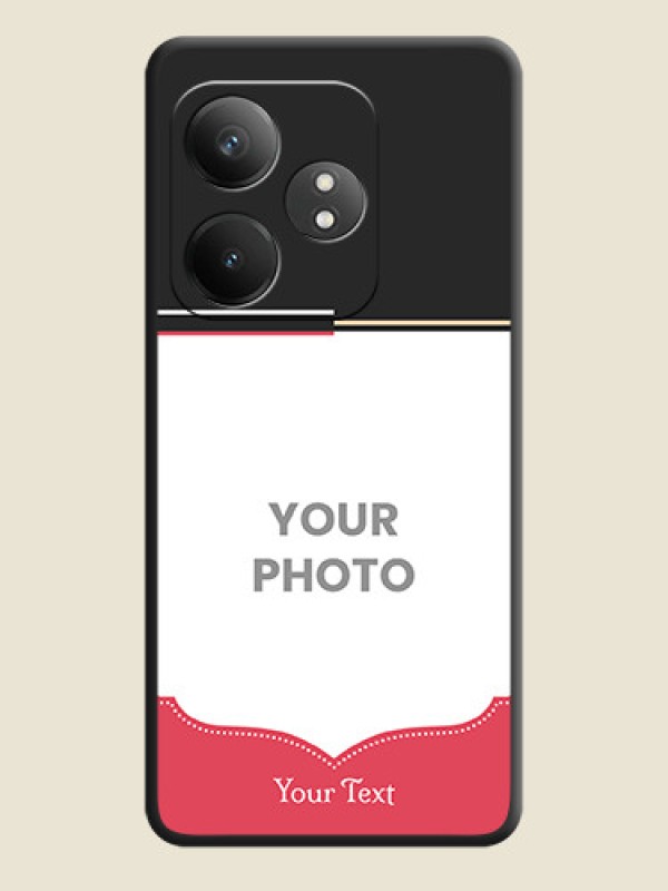 Custom Classic Plain Design with Name On Space Black Custom Soft Matte Mobile Back Cover - Realme GT 6T 5G - alternate view