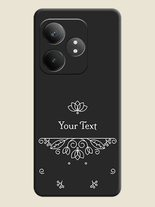 Custom Lotus Garden Custom Text On Space Black Custom Soft Matte Mobile Back Cover - Realme GT 6T 5G - alternate view